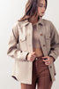 Load image into Gallery viewer, Taupe Vintage Soft Shacket - Lylah&#39;s