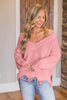Load image into Gallery viewer, Frayed Hem Dropped Shoulder Sweater