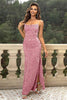 Load image into Gallery viewer, Sequin Backless Split Maxi Dress