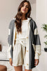 Load image into Gallery viewer, Contrast Drawstring Button Up Hooded Jacket