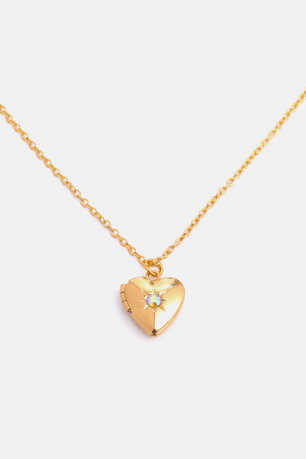 Zircon Heart Shape 14K Gold-Plated Pendant Necklace - Lylah's