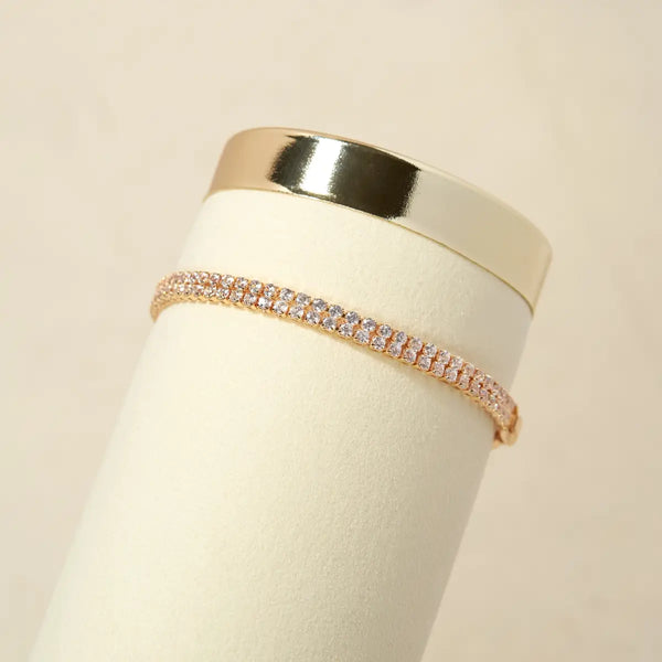Tiered Rhinestone Chain Bracelet