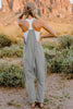 V-Neck Sleeveless Jumpsuit with Pocket - Lylah's