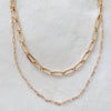 Layla Gold Double Chain Link Necklace - Lylah's