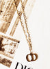 Rina Gold Plated Logo Necklace - Lylah's