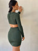 Load image into Gallery viewer, Risk Taker - Forest Green Cut Out Mini Dress - Lylah&#39;s