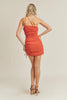 Load image into Gallery viewer, Positano Red Ruched Mini Dress - Lylah&#39;s