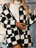 Load image into Gallery viewer, Adeleine Full Size Checkered Button Front Coat with Pockets