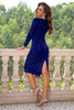 Load image into Gallery viewer, Sequin Round Neck Slit Dress