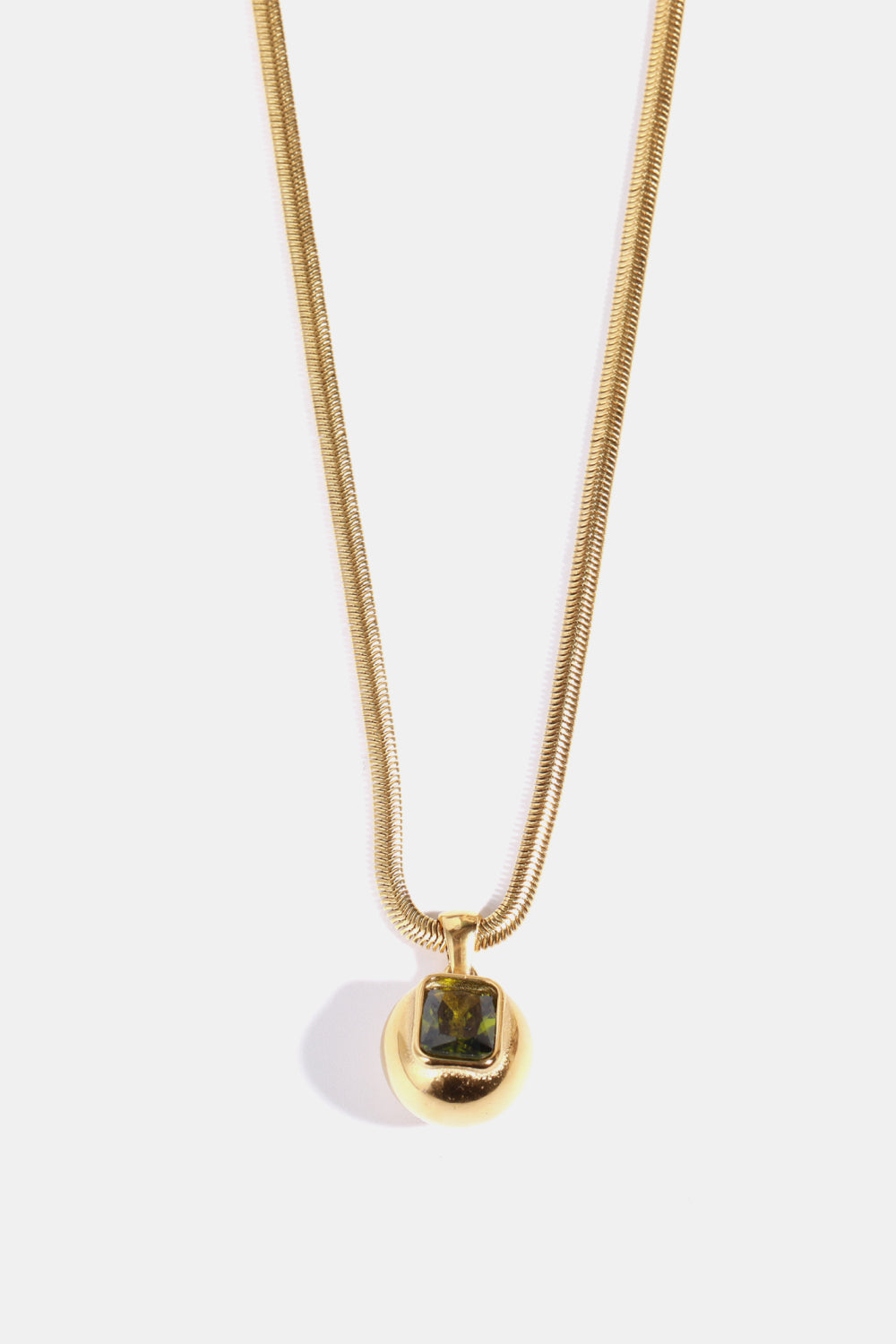 Zircon 18K Gold-Plated Geometrical Shape Pendant Necklace - Lylah's