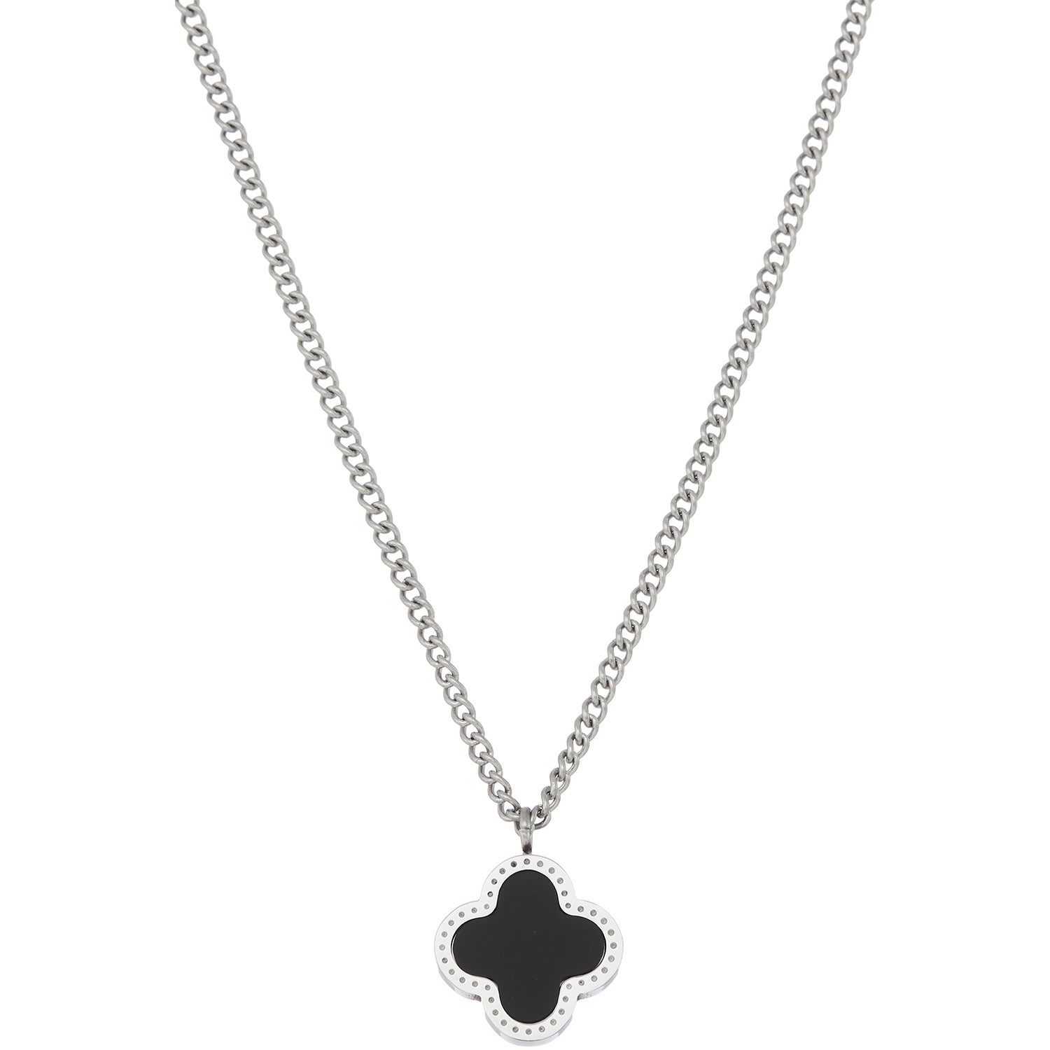 Black Clover Pendant Chain Necklace - Lylah's